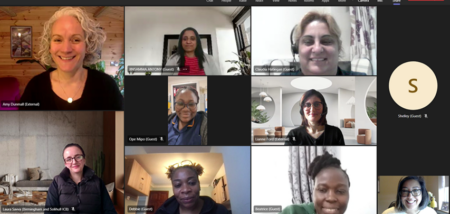 A screenshot of participants on a MS Teams video call